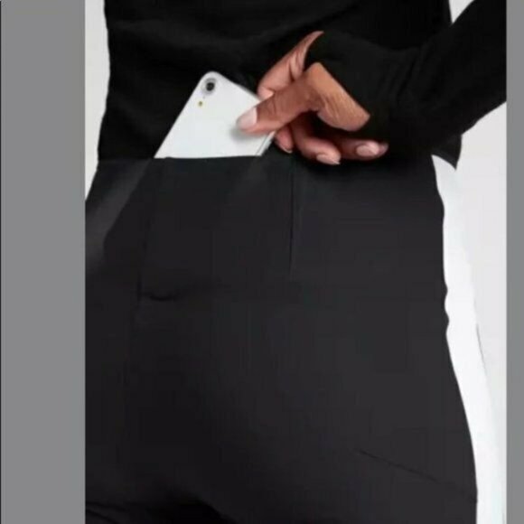 Athleta Interstellar Tight Color Block Black Women Size 2 Work Travel Commute - Picture 3 of 11